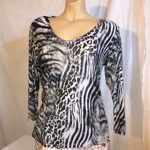 Impulse California zebra print long-sleeved tee